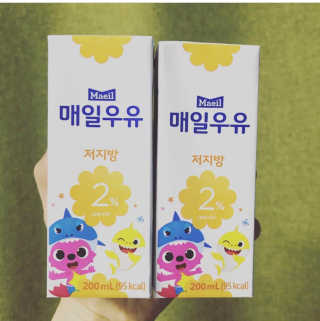 매일우유 멸균 매일우유 저지방 2프로 멸균 핑크퐁 에디션 6입 — 4.5점을 준 리뷰어가 2017년 12월 올린 사용 사진