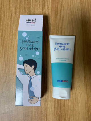 매너릭 올인원 딥클렌징폼 앤 쉐이빙 — 5점을 준 리뷰어가 2020년 2월 올린 사용 사진