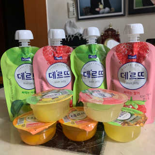 데르뜨 떠먹는 과일 3종, 짜먹는 과일 2종 총 10개 체험 — 4.5점을 준 리뷰어가 2020년 3월 올린 사용 사진