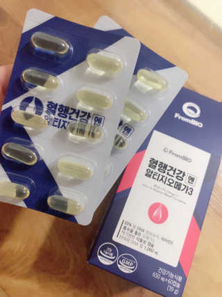 프롬바이오 혈액순환과 눈 건강을 동시에 혈행건강엔알티지오메3 — 5점을 준 리뷰어가 2019년 12월 올린 사용 사진