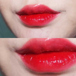 릴리바이레드 쥬시라이어 워터틴트 02 체리 크러쉬인 척 — 5점을 준 리뷰어가 2020년 4월 올린 사용 사진