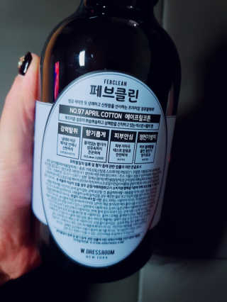 더블유드레스룸 페브클린 500ml — 5점을 준 리뷰어가 2018년 11월 올린 사용 사진