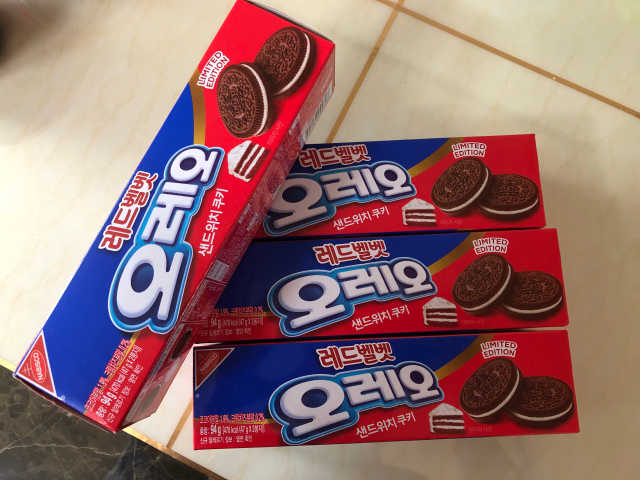 오레오 레드벨벳 리뷰 사진