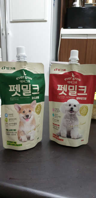 [빙그레] 에버그로 생유산균 1봉（10포입）+펫밀크2팩 — 4점을 준 리뷰어가 2019년 3월 올린 사용 사진