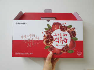 프롬바이오 오직 석류만 [그대로100 석류즙] 하루 1포로 건강하게 — 5점을 준 리뷰어가 2019년 11월 올린 사용 사진