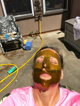 셀비엔 Real kelp facial mask — 3.17점을 준 리뷰어가 2017년 4월 올린 사용 사진