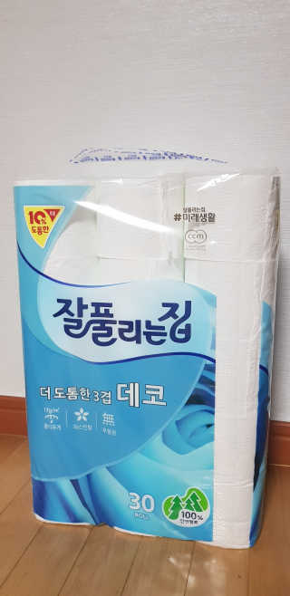 잘풀리는집 더 도톰한 3겹 데코 30롤 — 4점을 준 리뷰어가 2019년 2월 올린 사용 사진