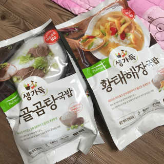 [풀무원] 사골곰탕국밥 황태해장국밥 — 5점을 준 리뷰어가 2018년 6월 올린 사용 사진