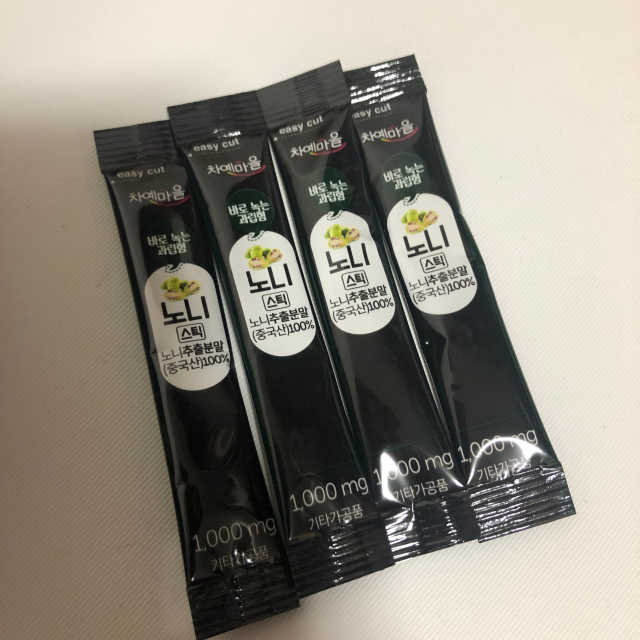 차예마을 노니 추출 분말 가루 스틱 30스틱 1박스 리뷰 사진