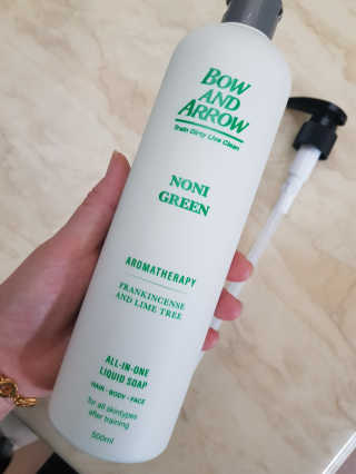 보우앤애로우 아로마테라피 올인원 리퀴드 솝 - 노니 그린 500ml — 5점을 준 리뷰어가 2019년 11월 올린 사용 사진
