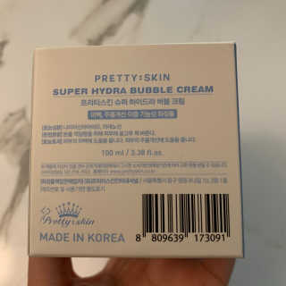 프리티스킨 슈퍼 하이드라 버블 크림 — 5점을 준 리뷰어가 2020년 3월 올린 사용 사진