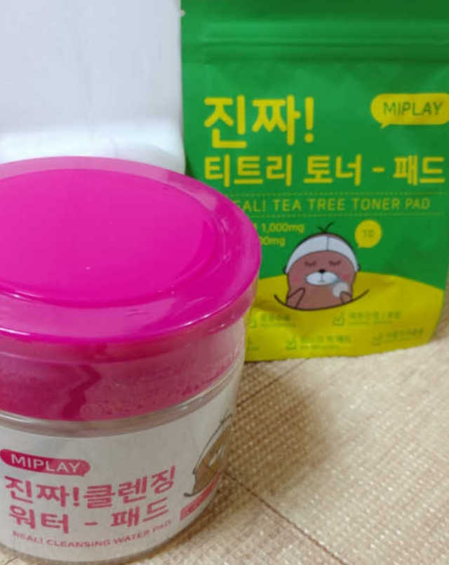 미플레이 진짜 클렌징 워터 패드 리뷰 사진