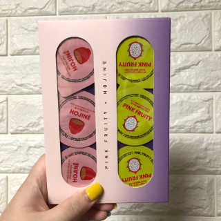 하프 문 아이즈 [하프문아이즈] 핑크 프루티X호지니 마스크팩 세트 — 5점을 준 리뷰어가 2019년 10월 올린 사용 사진