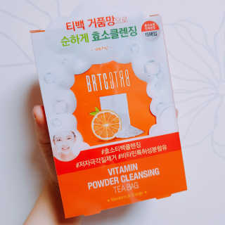 비알티씨 V10 파우더 클렌징 티백 2종 — 3점을 준 리뷰어가 2019년 2월 올린 사용 사진