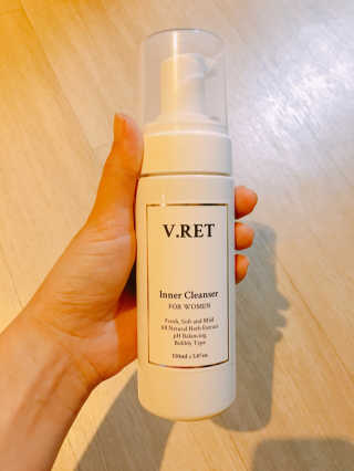 V.RET 브이렛 여성청결제 — 4.33점을 준 리뷰어가 2018년 10월 올린 사용 사진
