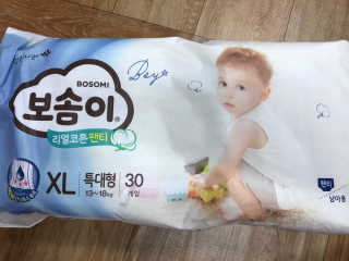 보솜이 리얼코튼 팬티형 — 5점을 준 리뷰어가 2019년 3월 올린 사용 사진