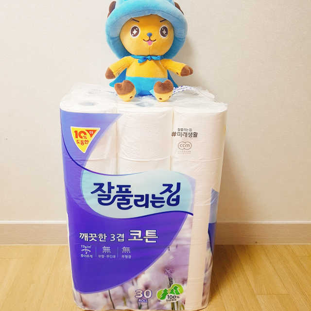 잘풀리는집 깨끗한 3겹 코튼 30롤 리뷰 사진