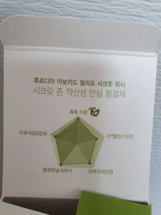[후르디아] 아보카도 약산성 비건 여성 청결제 — 5점을 준 리뷰어가 2020년 2월 올린 사용 사진