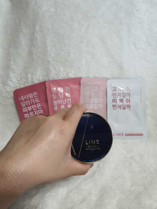 라임코스메틱 V 콜라겐 앰플 쿠션 — 5점을 준 리뷰어가 2020년 2월 올린 사용 사진