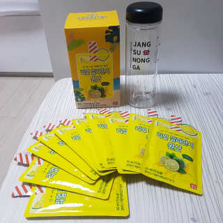 장수농가 리얼깔라만시 원샷 50ml 10팩+보틀 — 5점을 준 리뷰어가 2019년 5월 올린 사용 사진