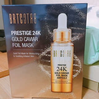 비알티씨 프레스티지 24K 골드 캐비어 호일 마스크 — 3점을 준 리뷰어가 2019년 3월 올린 사용 사진