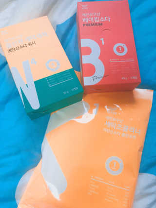 레인보우샵 올인원세탁세제,베이킹소다 스틱포6개입+세탁조클리너 — 4.5점을 준 리뷰어가 2018년 4월 올린 사용 사진