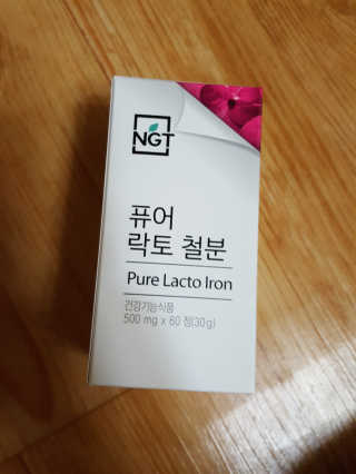 네츄럴굿띵스 퓨어 락토 철분 60일분 — 4.67점을 준 리뷰어가 2018년 2월 올린 사용 사진