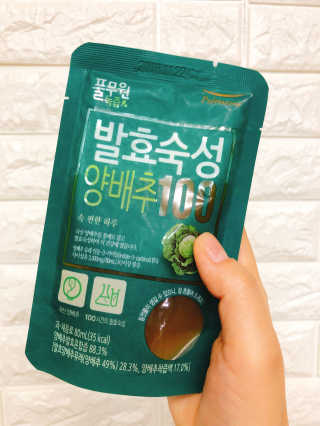 풀무원 발효숙성양배추100 — 4.83점을 준 리뷰어가 2017년 12월 올린 사용 사진