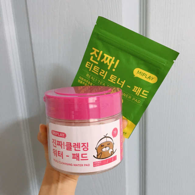 미플레이 진짜 클렌징 워터 패드 리뷰 사진