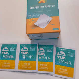 블루캐롯 닦는 루테인, 아이케어 티슈 20P — 5점을 준 리뷰어가 2019년 11월 올린 사용 사진