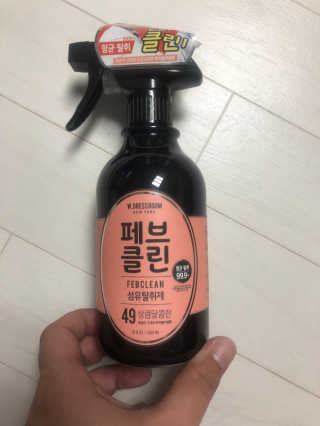 더블유드레스룸 페브클린 500ml — 5점을 준 리뷰어가 2018년 8월 올린 사용 사진