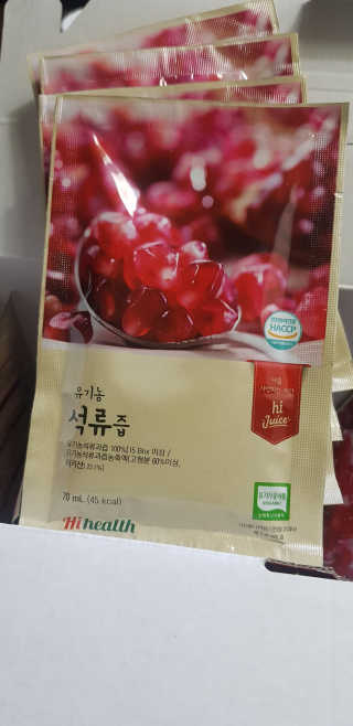 [하이헬스] 정말 진하고 맛있는 유기농 석류즙 30포 — 5점을 준 리뷰어가 2019년 11월 올린 사용 사진