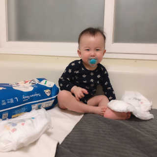 보솜이 베이비케어 팬티형 기저귀 — 4.5점을 준 리뷰어가 2019년 3월 올린 사용 사진