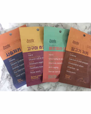 푸디웜 주식회사 [푸디웜] 강아지 저알러지 수제간식 4종세트 — 5점을 준 리뷰어가 2018년 12월 올린 사용 사진