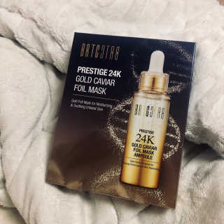 비알티씨 프레스티지 24K 골드 캐비어 호일 마스크 — 5점을 준 리뷰어가 2019년 3월 올린 사용 사진