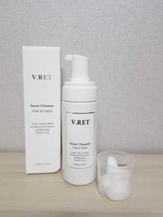 V.RET 브이렛 여성청결제 — 5점을 준 리뷰어가 2018년 8월 올린 사용 사진