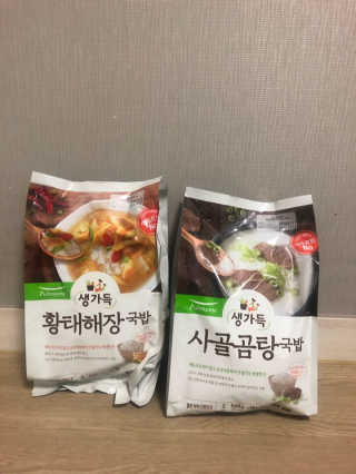 [풀무원] 사골곰탕국밥 황태해장국밥 — 4점을 준 리뷰어가 2018년 6월 올린 사용 사진