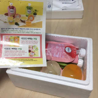 데르뜨 떠먹는 과일 3종, 짜먹는 과일 2종 총 10개 체험 — 5점을 준 리뷰어가 2020년 3월 올린 사용 사진