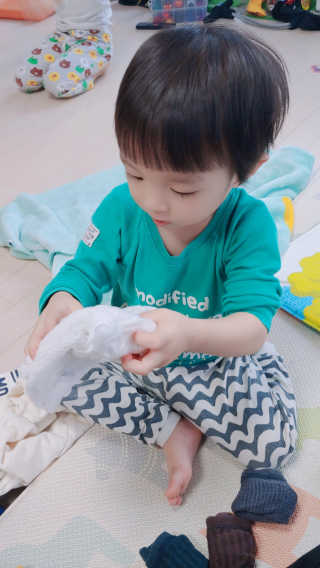 보솜이 베이비케어 팬티형 기저귀 — 5점을 준 리뷰어가 2019년 3월 올린 사용 사진