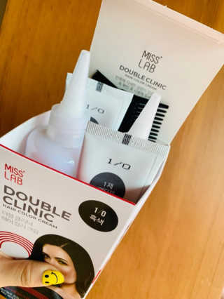(주)에네스티 미스랩 더블 클리닉 헤어 컬러 크림 — 5점을 준 리뷰어가 2019년 8월 올린 사용 사진