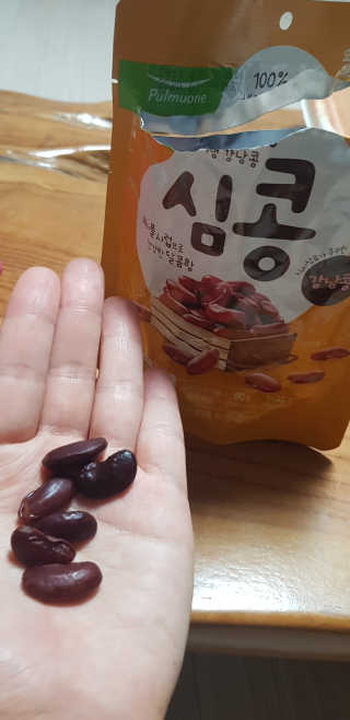 풀무원 칼로리 부담 없는 건강 간식, 심콩 — 5점을 준 리뷰어가 2019년 10월 올린 사용 사진
