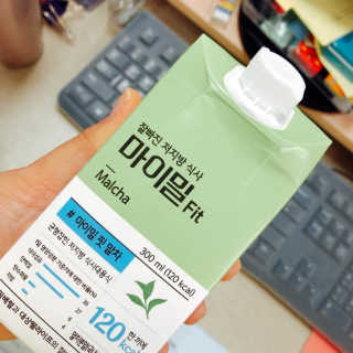 낫띵베럴 잘빠진 저지방 식사 마이밀Fit 말차 6팩 — 3.5점을 준 리뷰어가 2019년 7월 올린 사용 사진