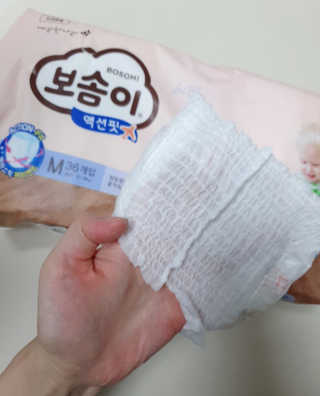 보솜이 액션핏 팬티형 — 5점을 준 리뷰어가 2019년 3월 올린 사용 사진