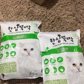 [펫토리아] BEST 고양이두부모래 6L 한삽뚝딱 — 5점을 준 리뷰어가 2019년 2월 올린 사용 사진