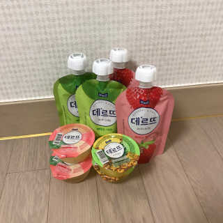데르뜨 떠먹는 과일 3종, 짜먹는 과일 2종 총 10개 체험 — 5점을 준 리뷰어가 2020년 3월 올린 사용 사진