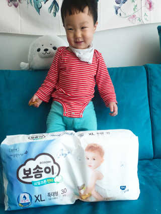 보솜이 리얼코튼 팬티형 — 5점을 준 리뷰어가 2019년 3월 올린 사용 사진