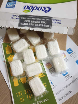 에코두 식기세척기세제 타블렛 600g — 4.5점을 준 리뷰어가 2019년 8월 올린 사용 사진