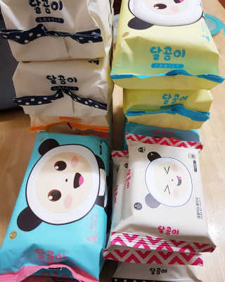 달곰이 물티슈 — 4점을 준 리뷰어가 2018년 2월 올린 사용 사진