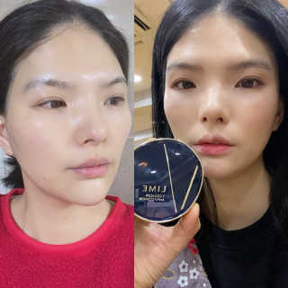라임코스메틱 V 콜라겐 앰플 쿠션 — 4점을 준 리뷰어가 2019년 12월 올린 사용 사진
