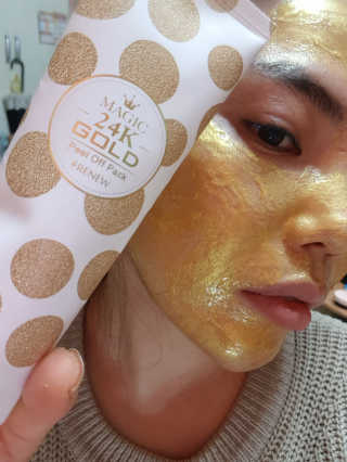 프레뉴 매직 24K골드, 로즈골드 필오프팩 세트 — 4점을 준 리뷰어가 2019년 5월 올린 사용 사진
